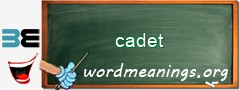 WordMeaning blackboard for cadet